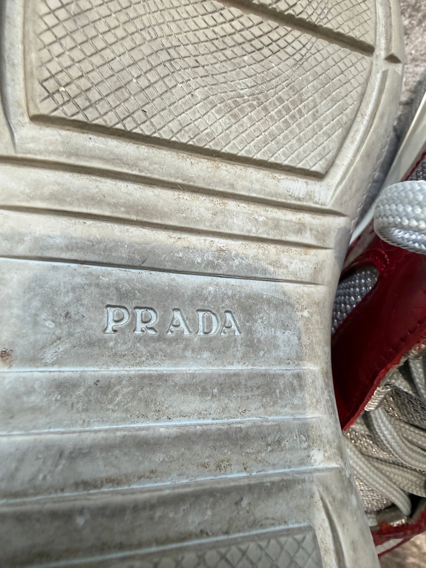 Prada Americas Cups Patent High Tops (UK 8)