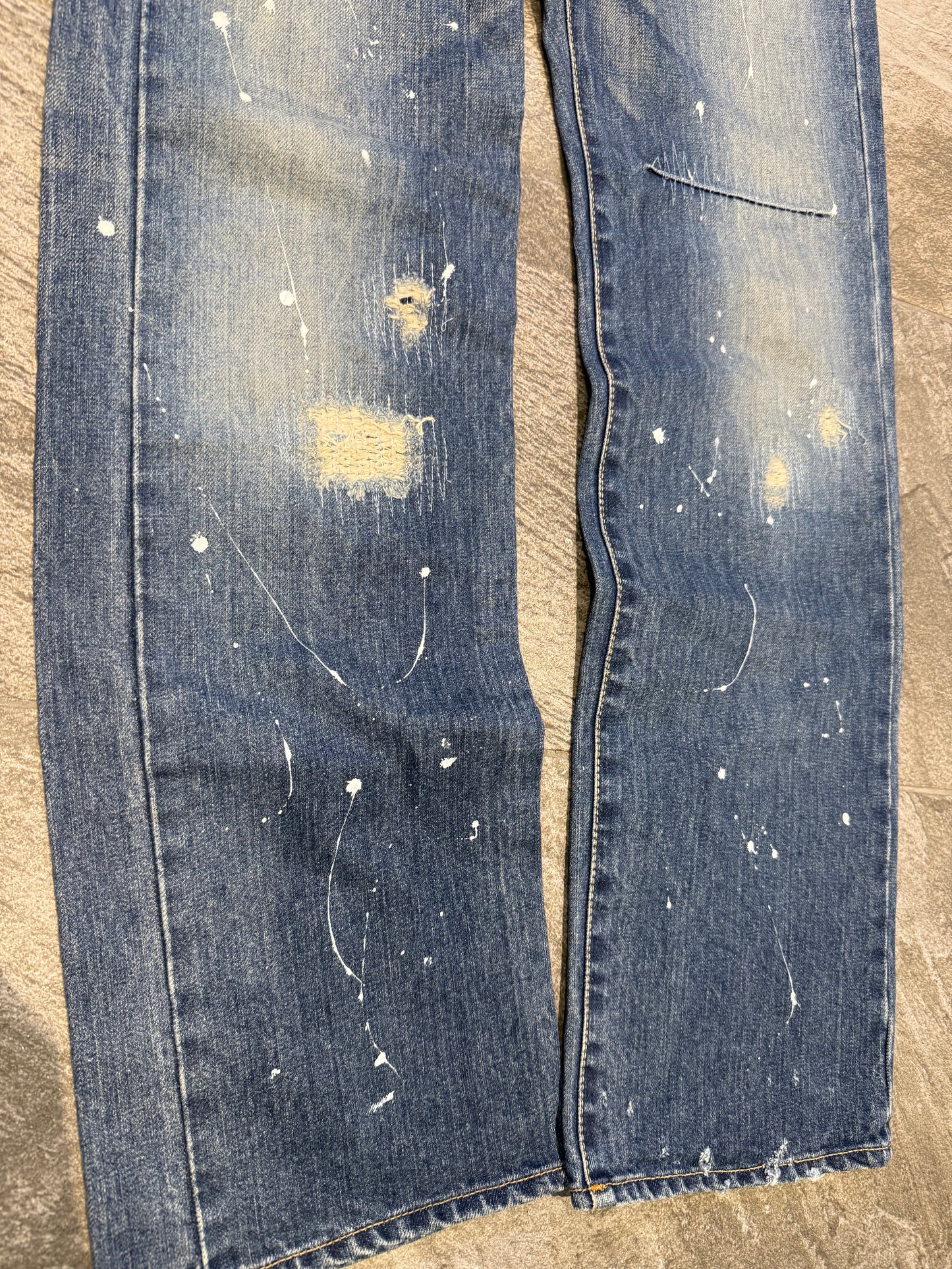 000’s Takeo Kikuchi Paint Splatter Jeans (32”)