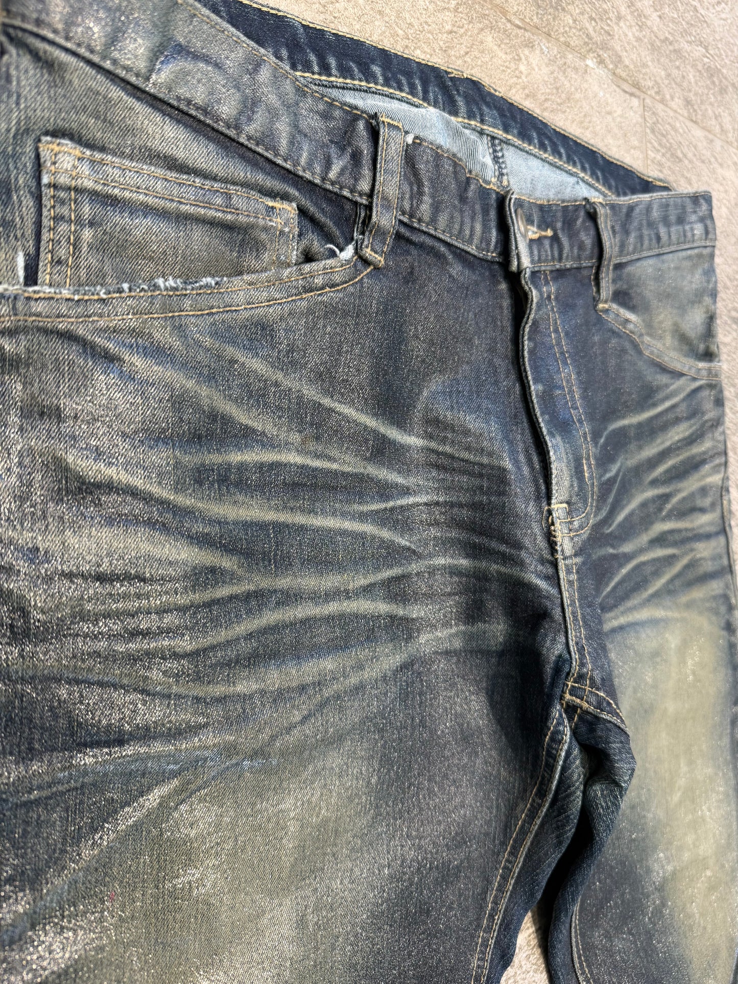 000’s Waxed Michael Klein Homme Jeans (32”)