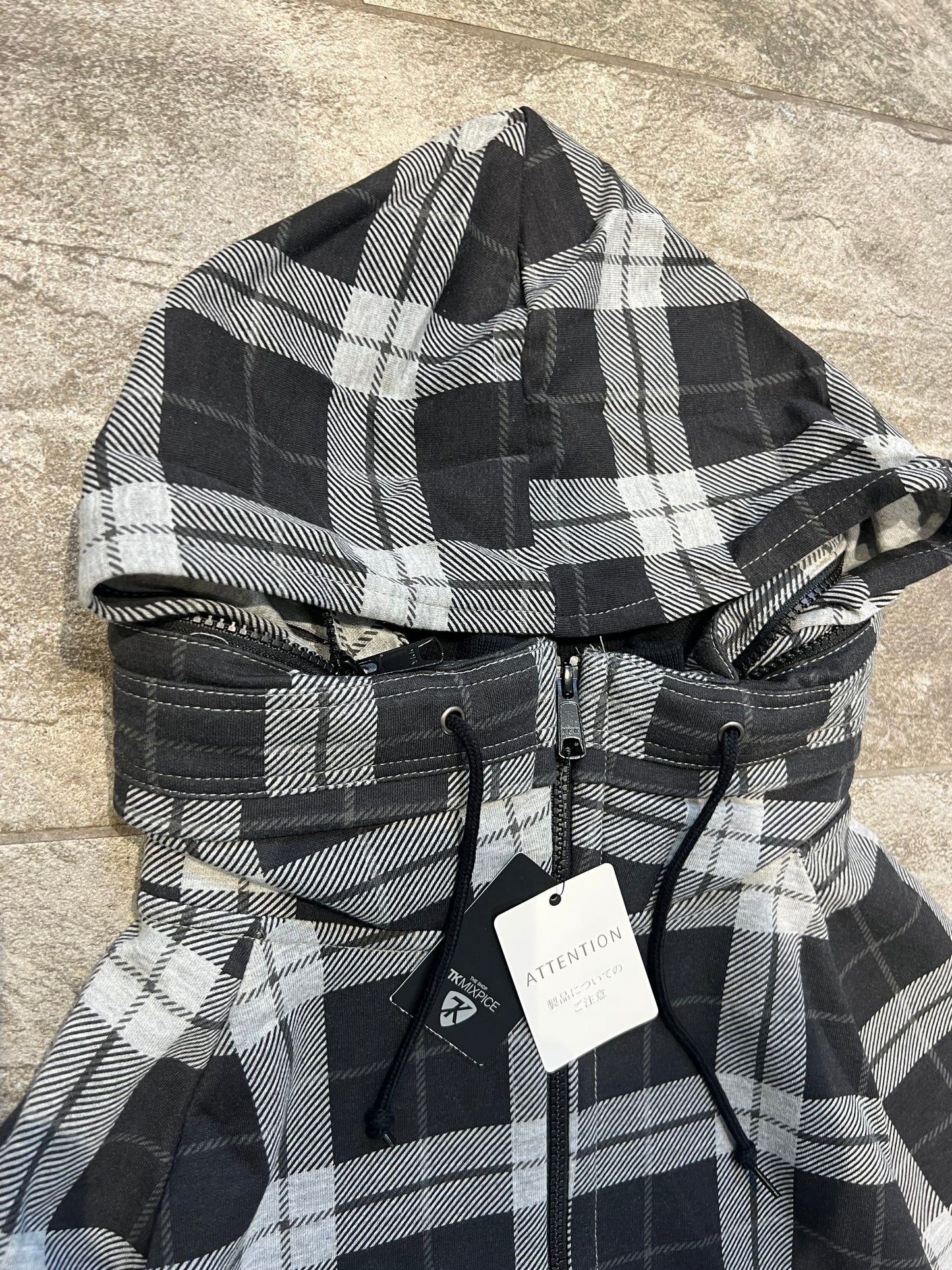 000’s Takeo Kikuchi Plaid/Checkered Bono Hoodie