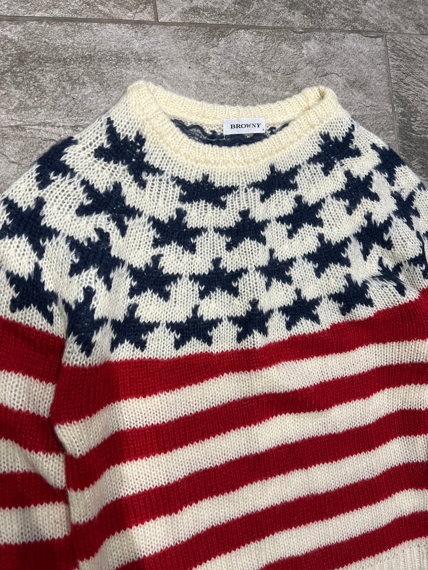 000’s Browny USA Flag Knit Jumper