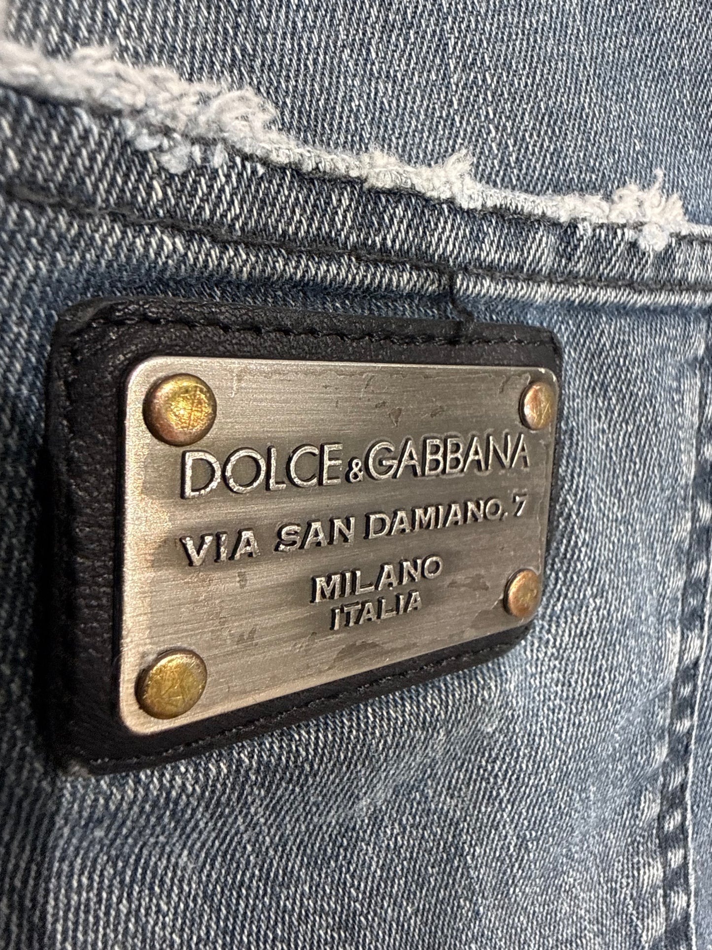 000’s Dolce & Gabbana Plaque Jeans (34”)
