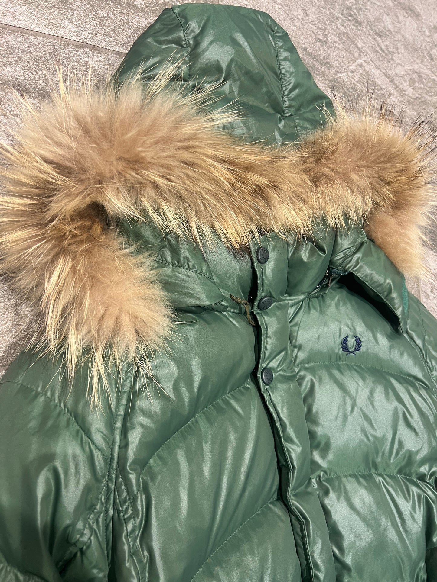 000’s Fred Perry Fur Hood Puffer