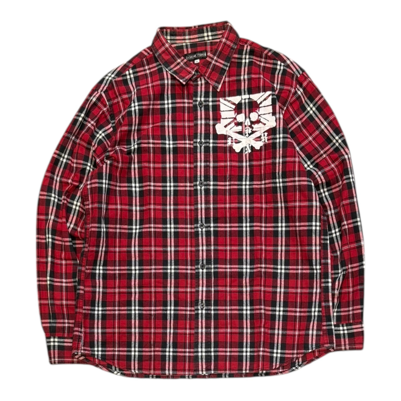 000’s Amore Pure Skull Checkered Flannel (M-L)