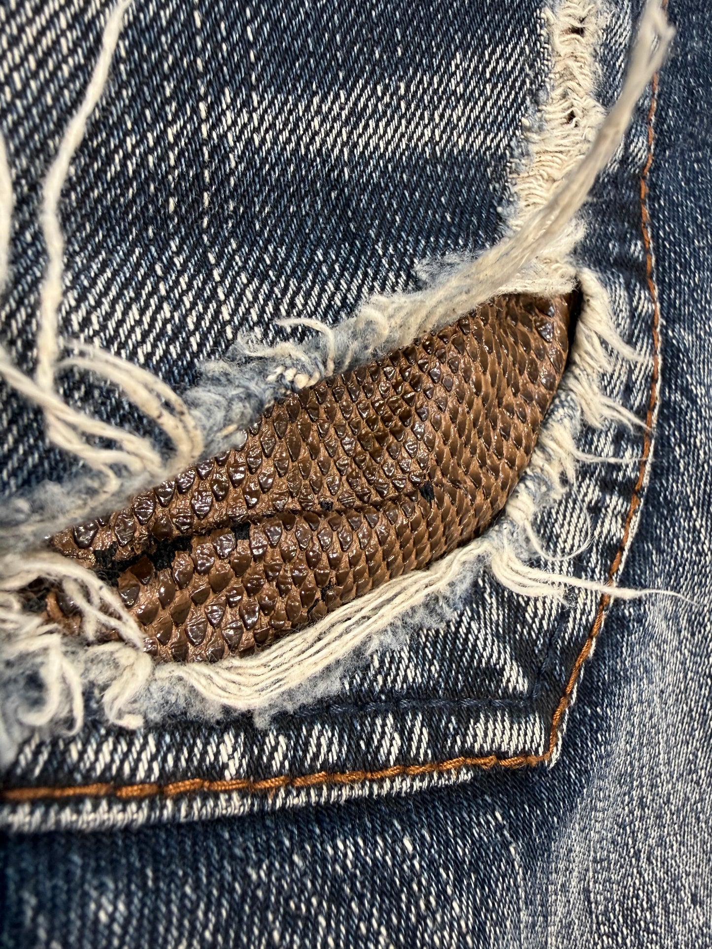 000’s Nicole Snakeskin Jeans (31”)
