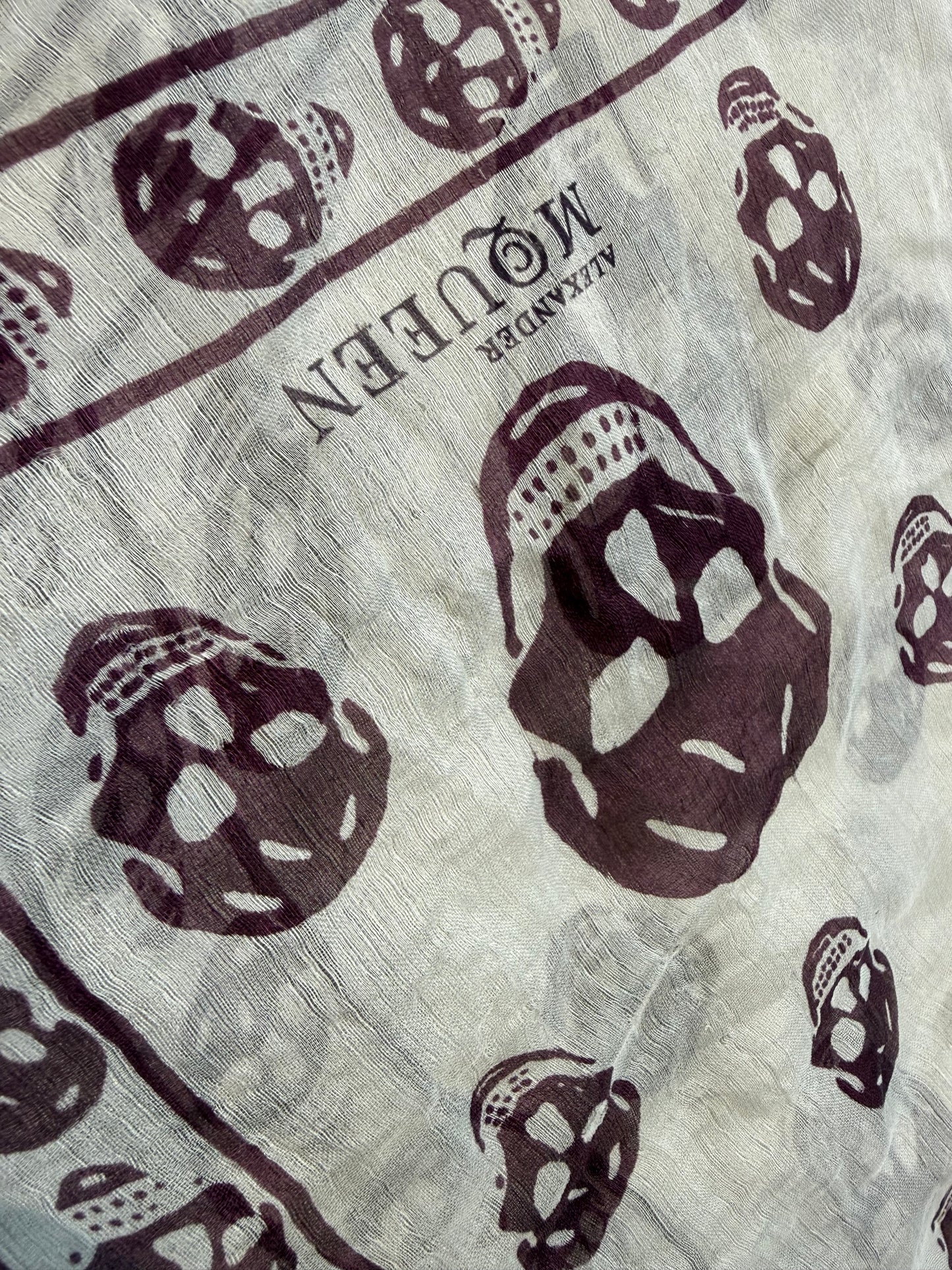 000’s Alexander McQueen Silk Skull Scarf