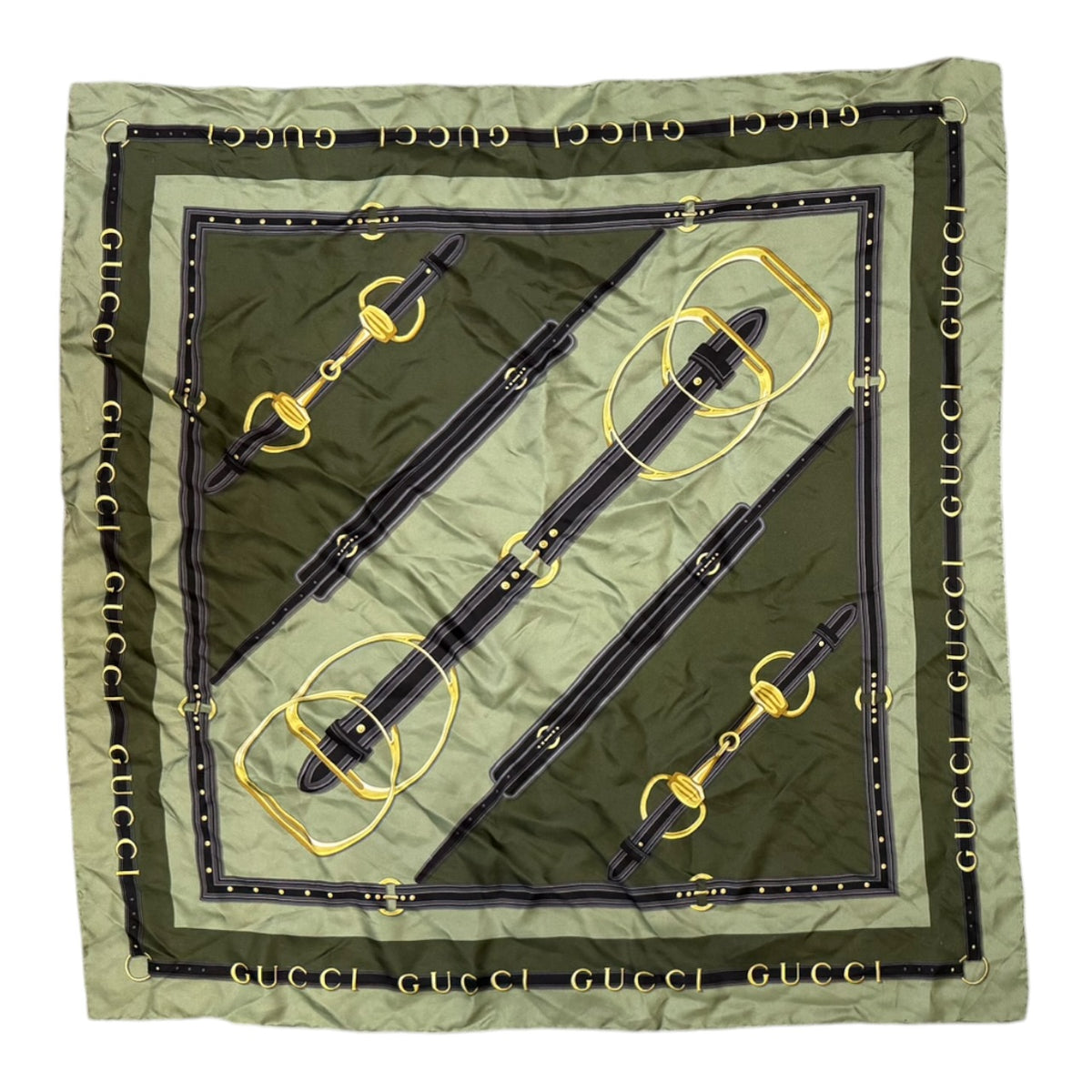 Gucci Silk Equestrian Print Scarf