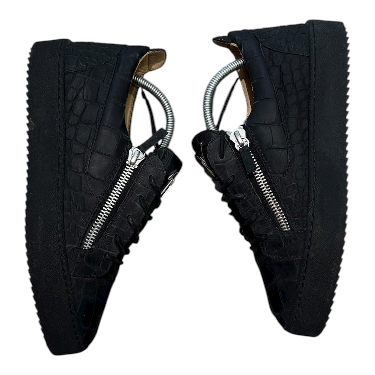 Giuseppe Zanotti Matte Crocodile Effect Trainers