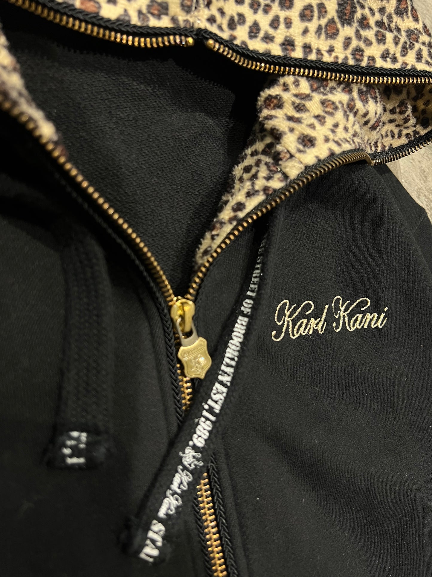 000’s Karl Kani Leopard Double Hoodie (L)