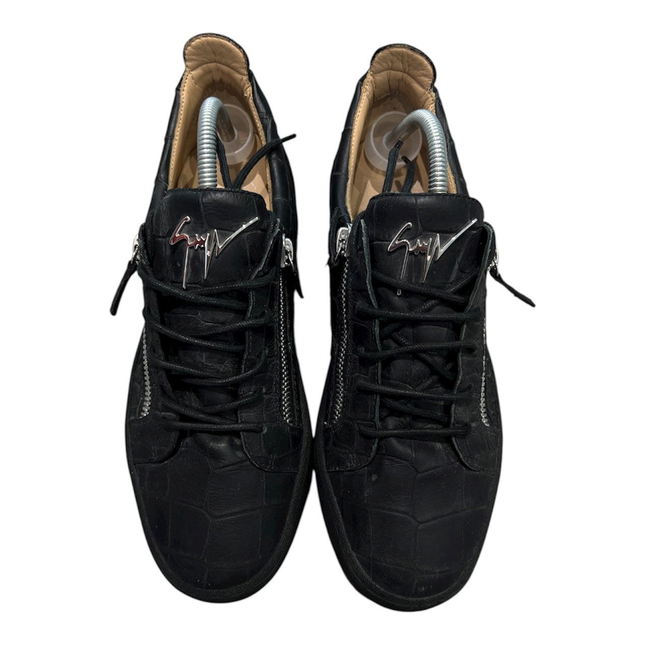 Giuseppe Zanotti Matte Crocodile Effect Trainers