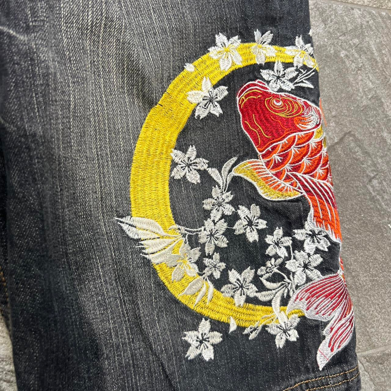 Japanese Embroidered Baggy Jorts