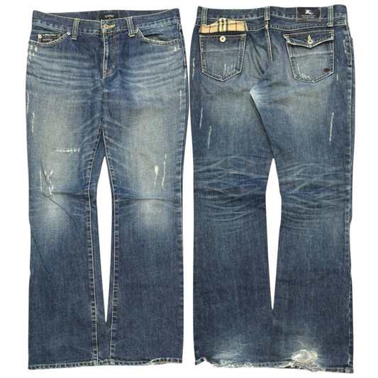 000’s Burberry Flap Bootcut Jeans (35”)