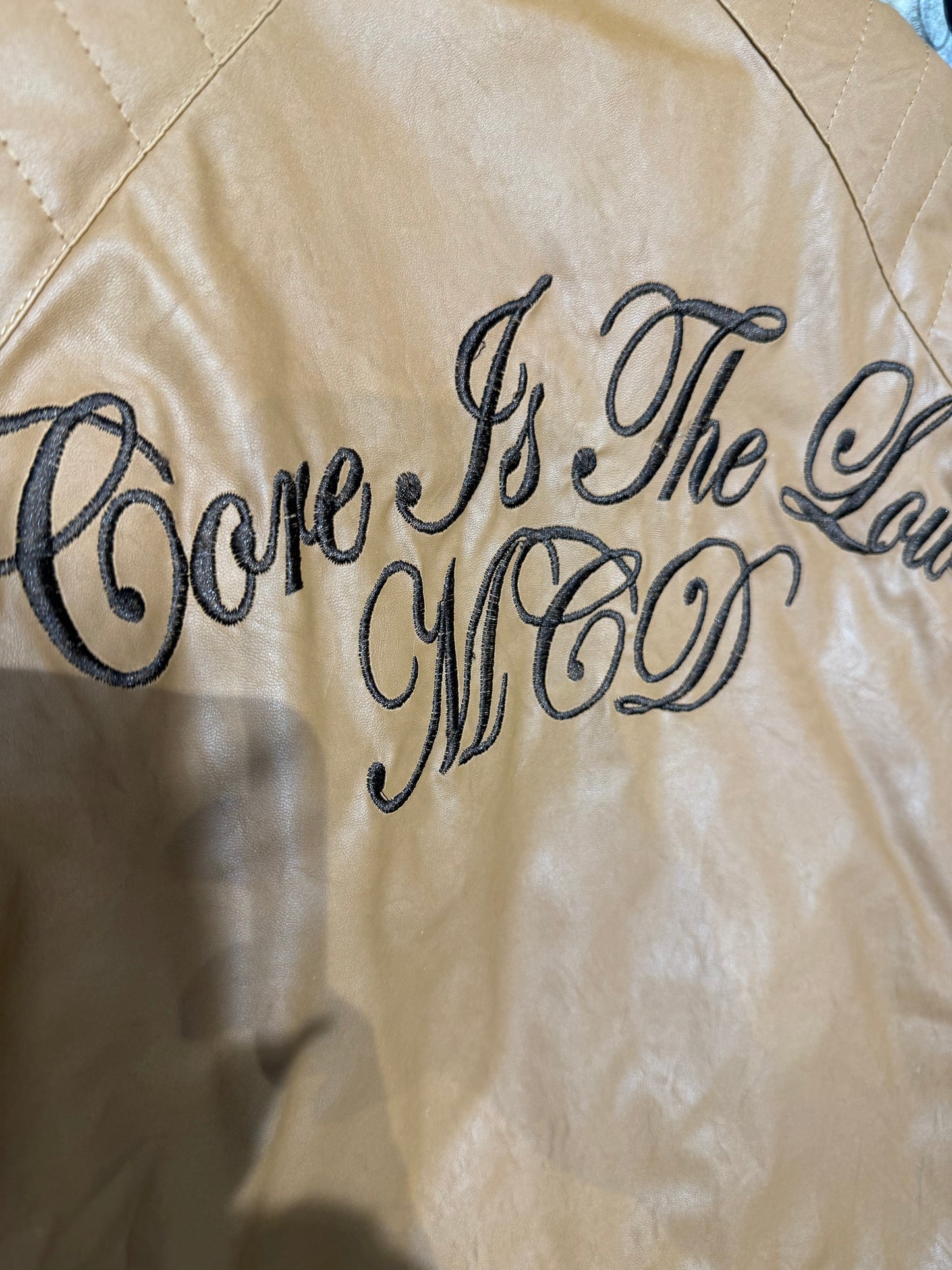 000’s MCD Fur Collar Leather Jacket (S-M)