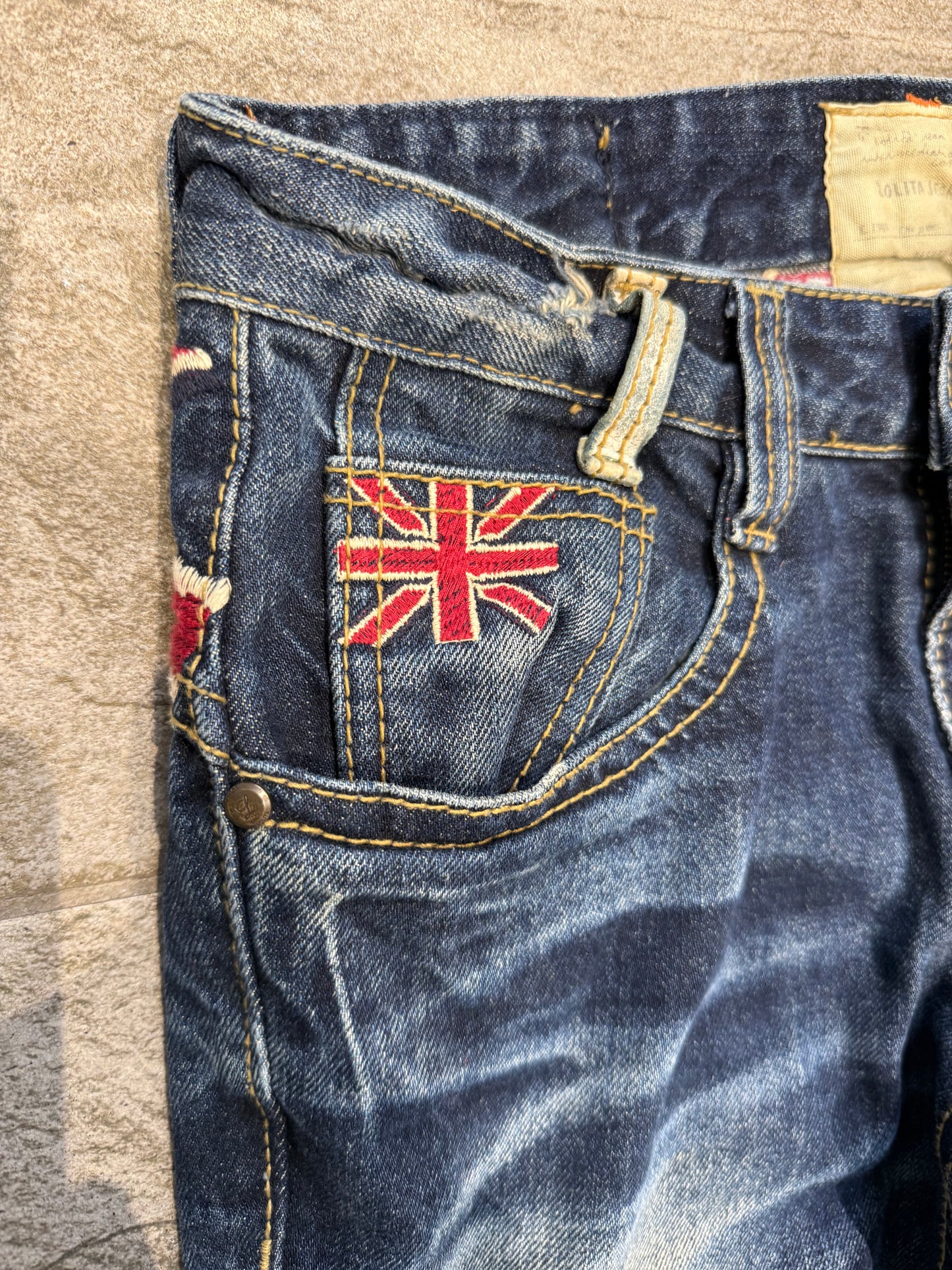 000’s Lolita Union Jack Jeans (28”)