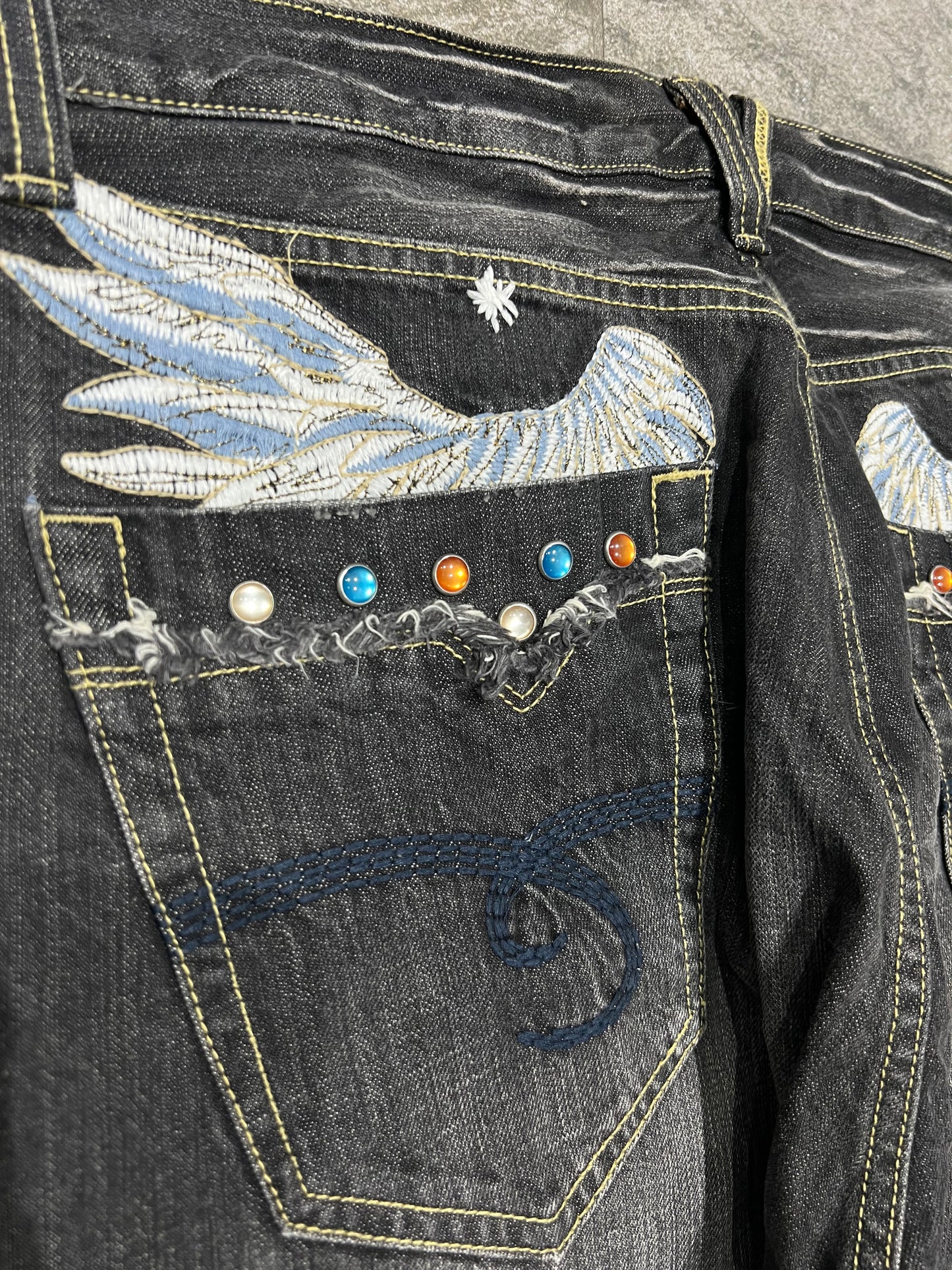 000’s Japanese Wing Baggy Jeans