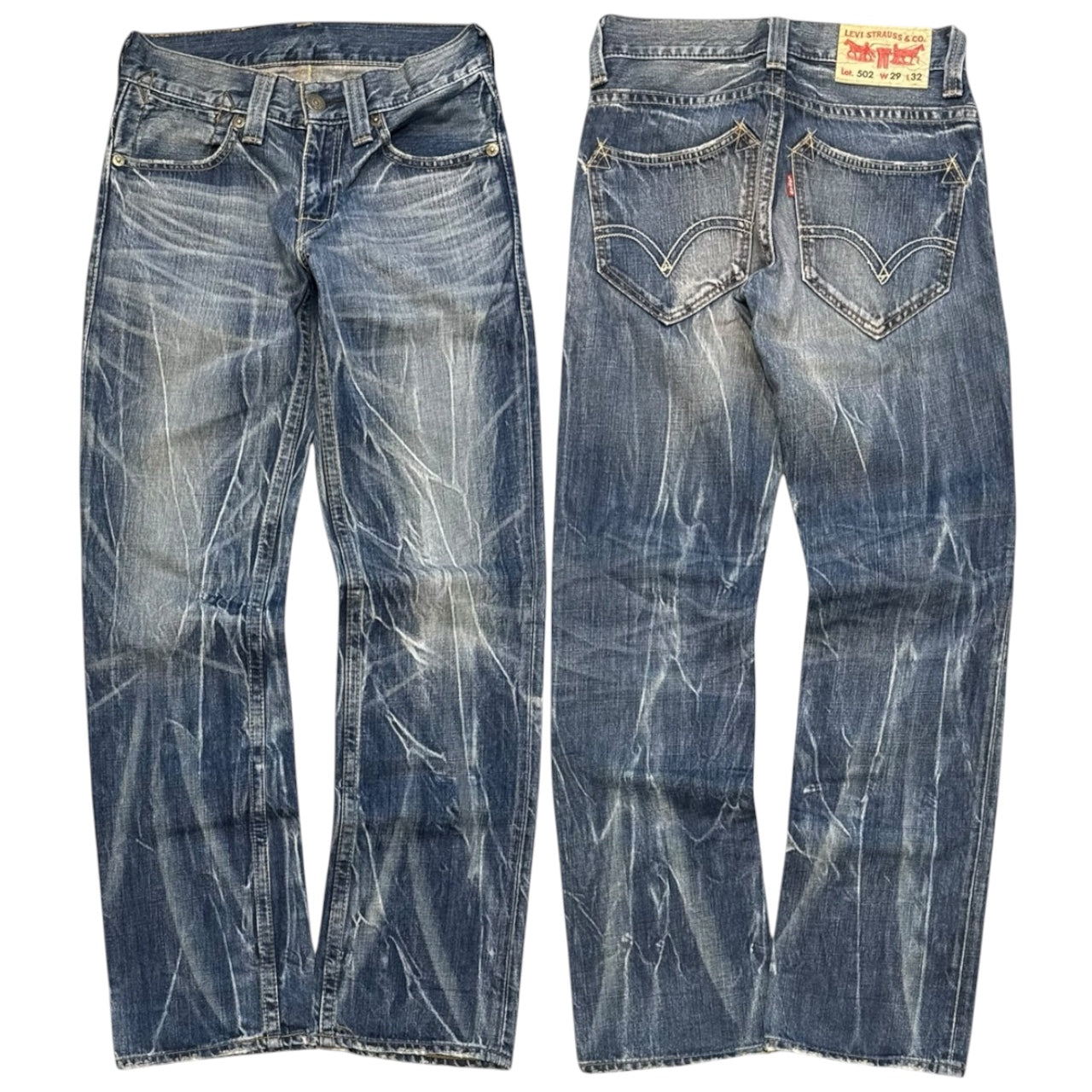 000’s Levi’s 502 Ghost Wash Jeans (29”)