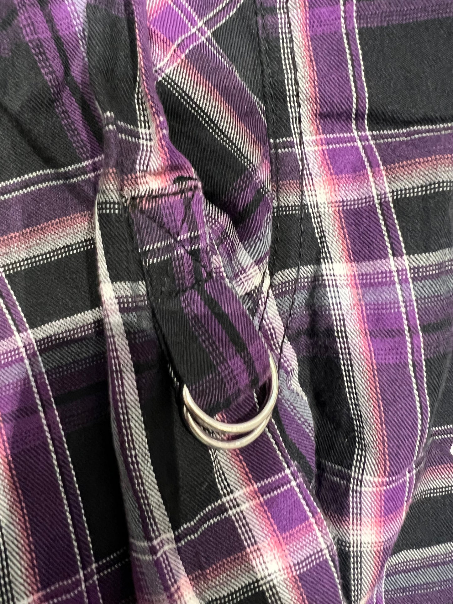 000’s Baraki Skull Checkered Flannel (L)