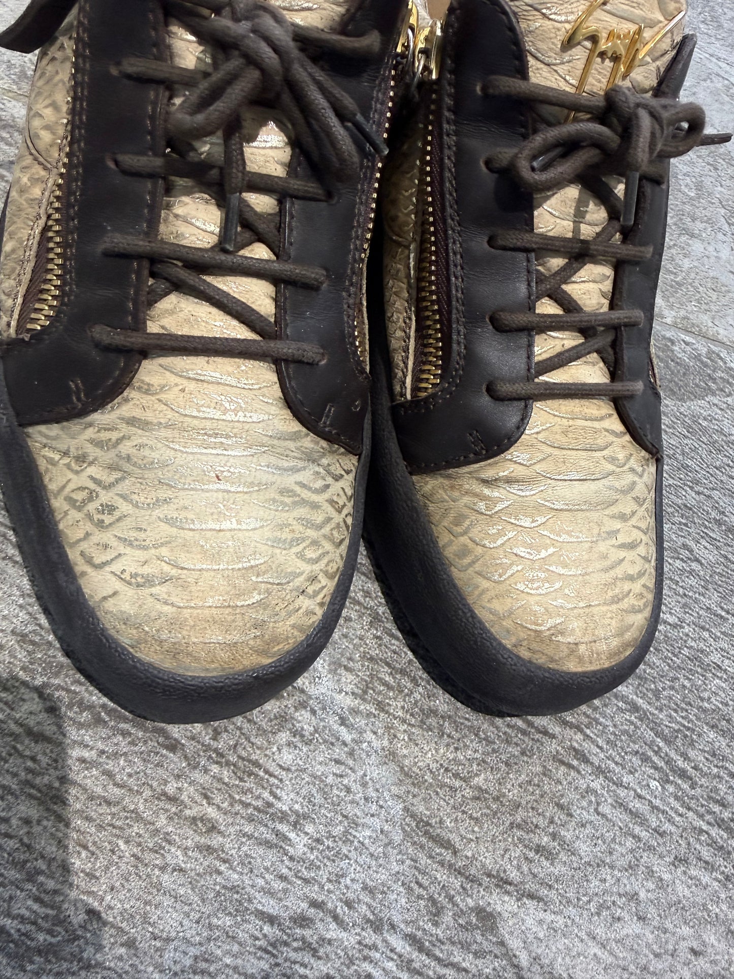 Giueseppe Zanotti Snakeskin Low Tops (EU 44 - UK 10)