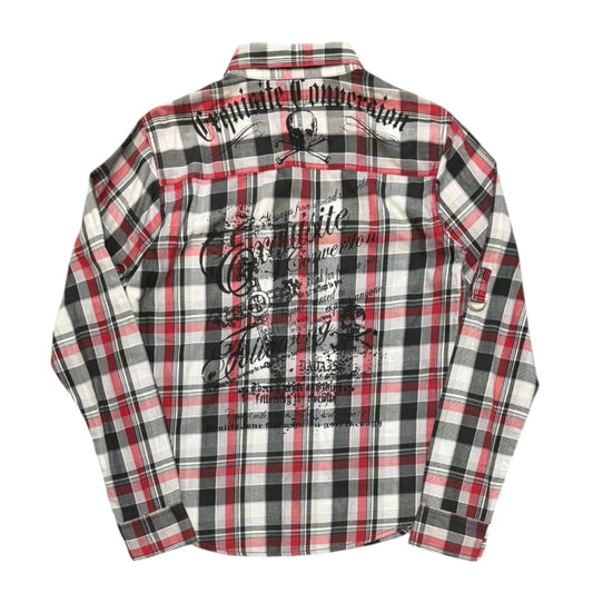 000’s Dadaist Plaid Flannel (M)