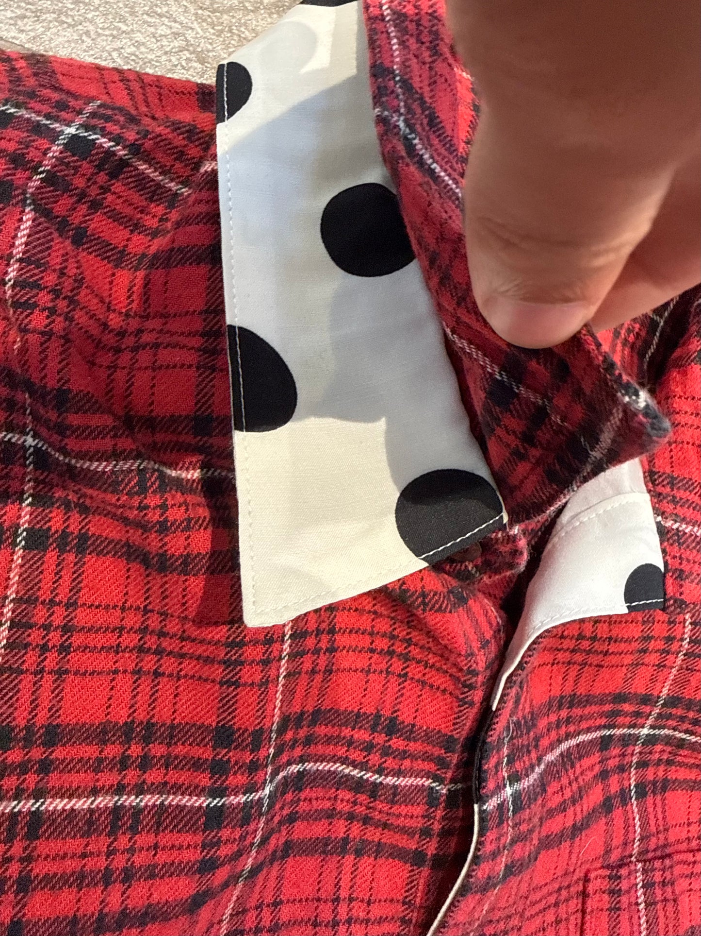 000’s Armed Double Collar Plaid Flannel (S)
