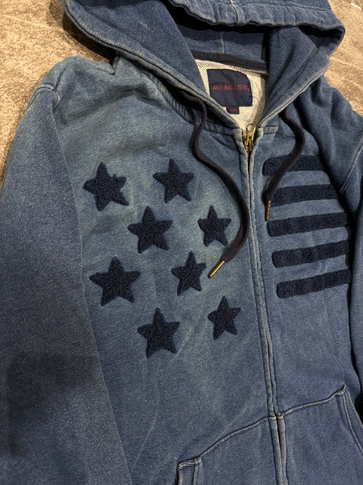 000’s Anti Balistic USA Flag Hoodie (M)