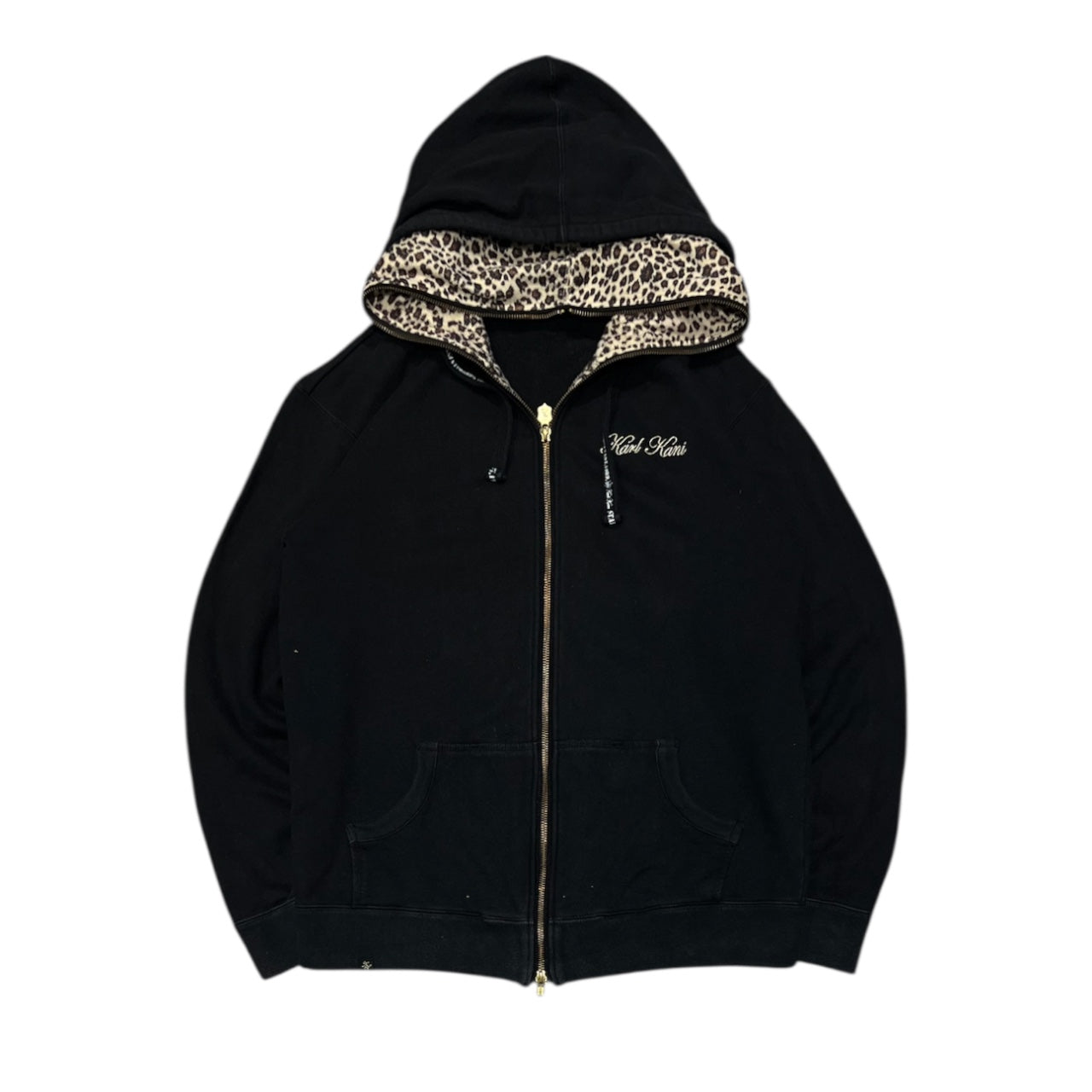 000’s Karl Kani Leopard Double Hoodie (L)