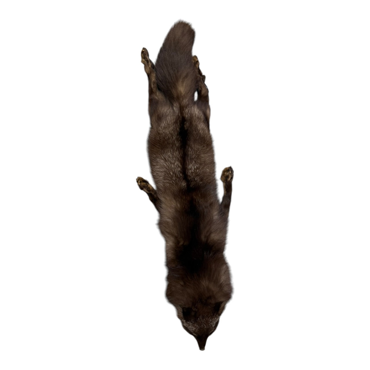 Vintage Fox Fur White Tip Tail Scarf