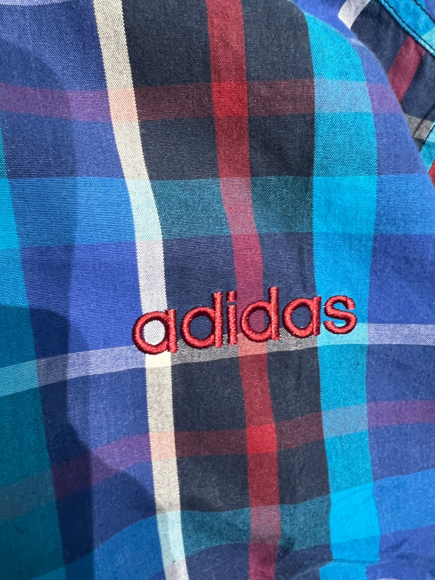 000’s Adidas Neo Plaid/Checkered Windbreaker
