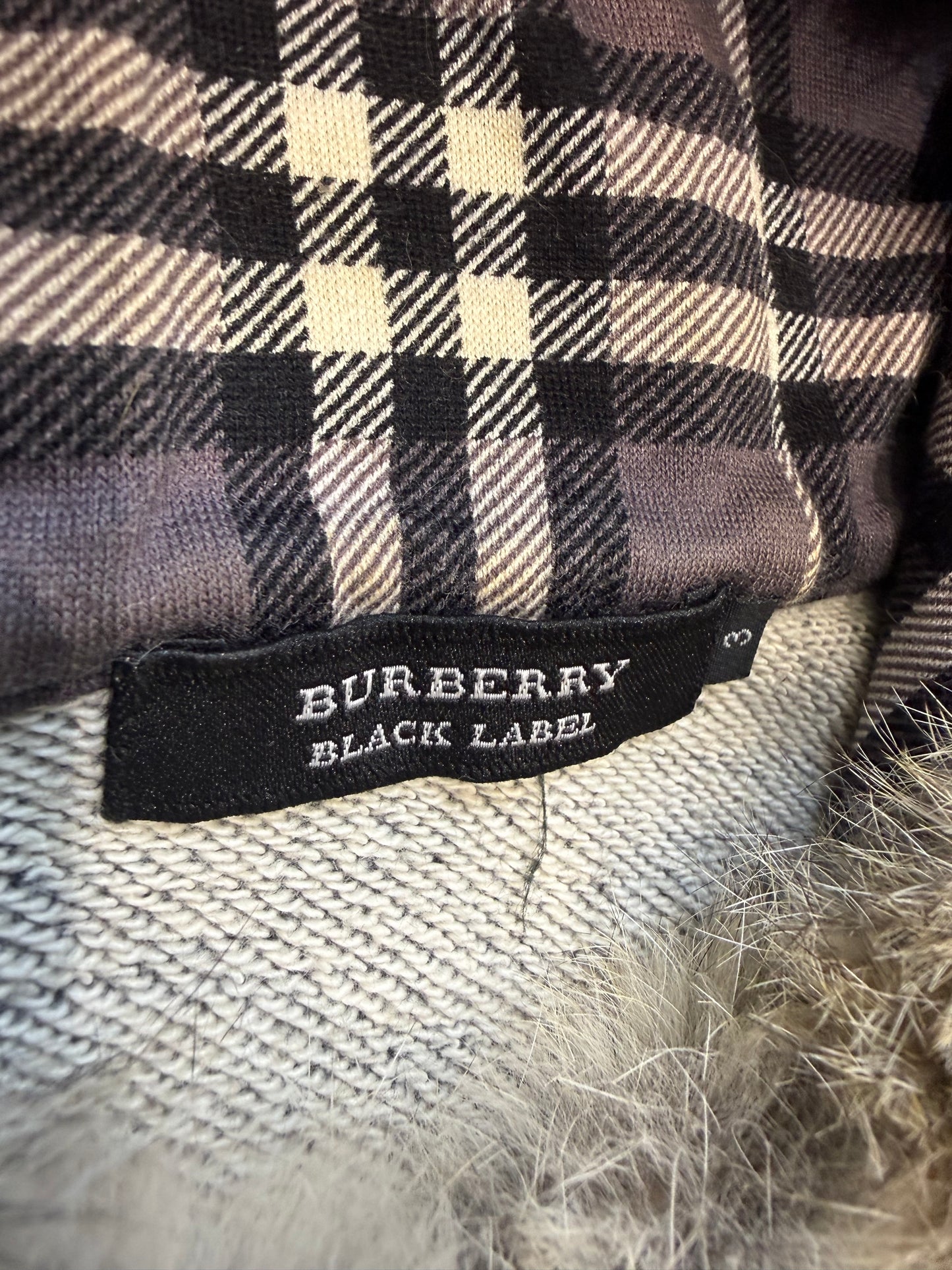 000’s Burberry Fur Hoodie (M)