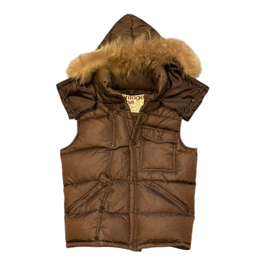 000’s Heritage Stone Fur Hooded Gilet (XXS)