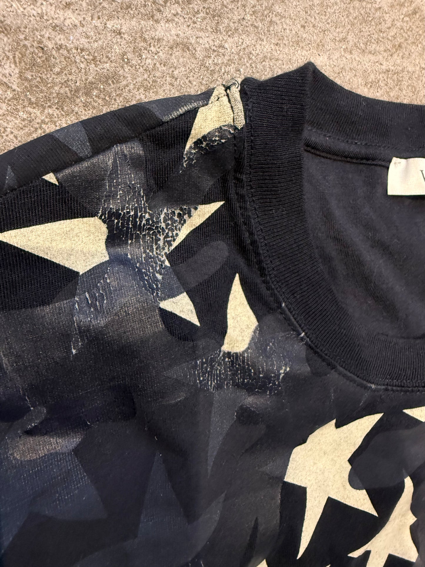Valentino Garavani Studded Camo Stars Tee (M)