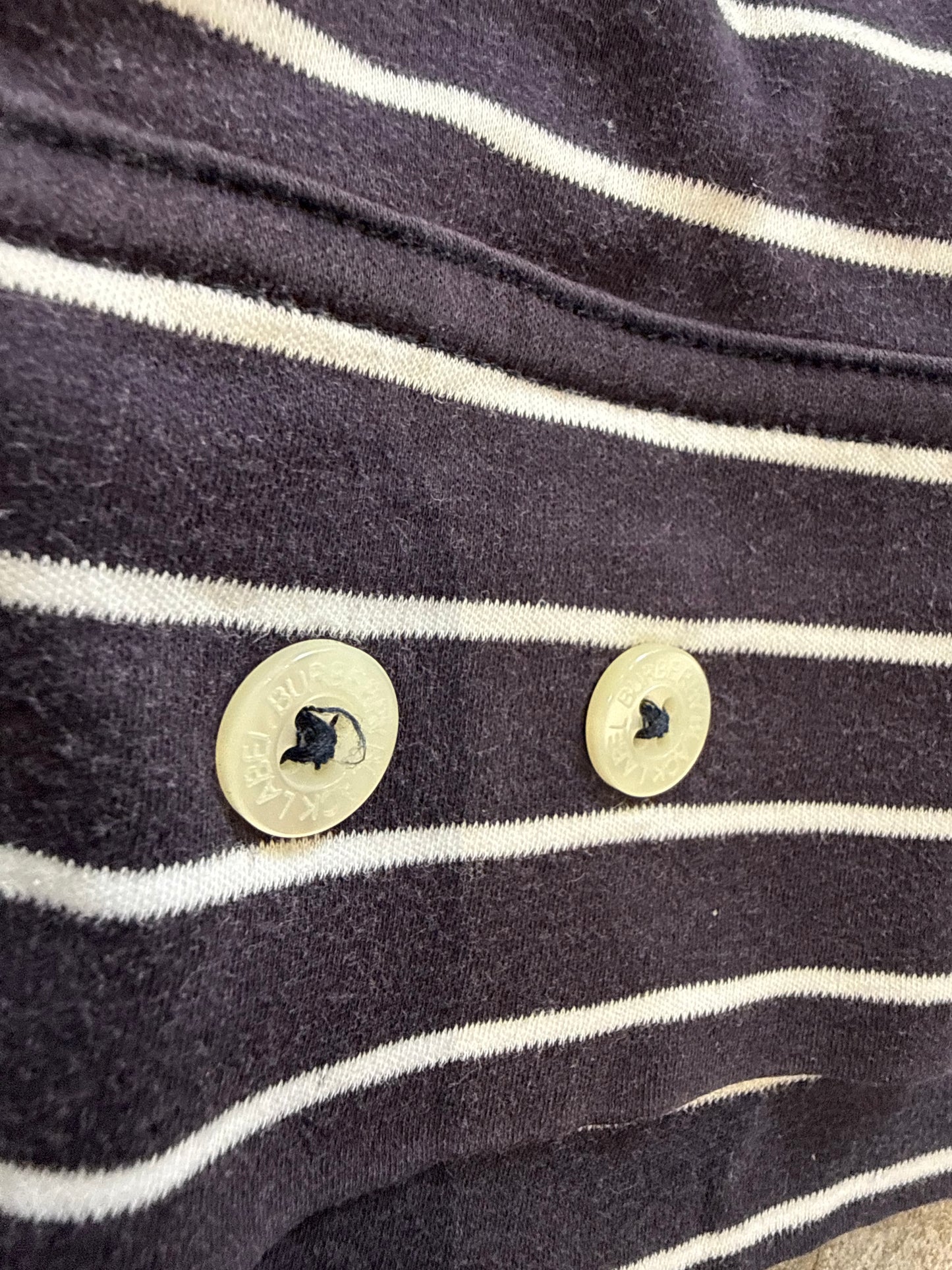 000’s Burberry Striped Polo (M)
