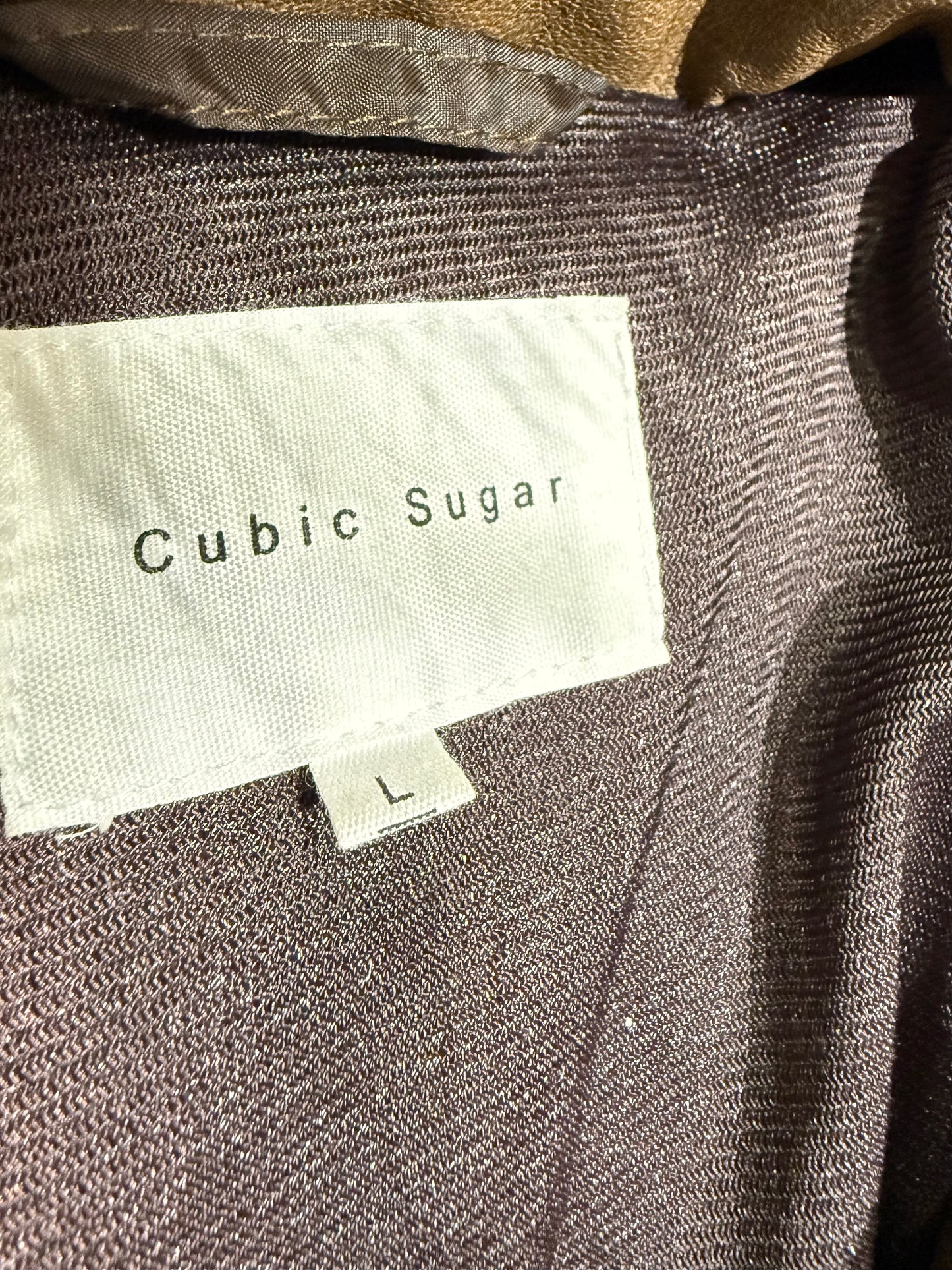 000’S Cubic Sugar Leather Fur Puffer (M)