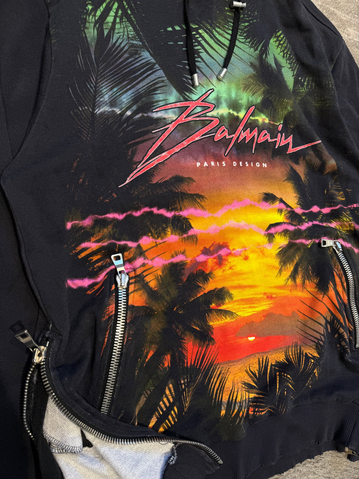 Balmain Exclusive Palm Zip Hoodie (S)