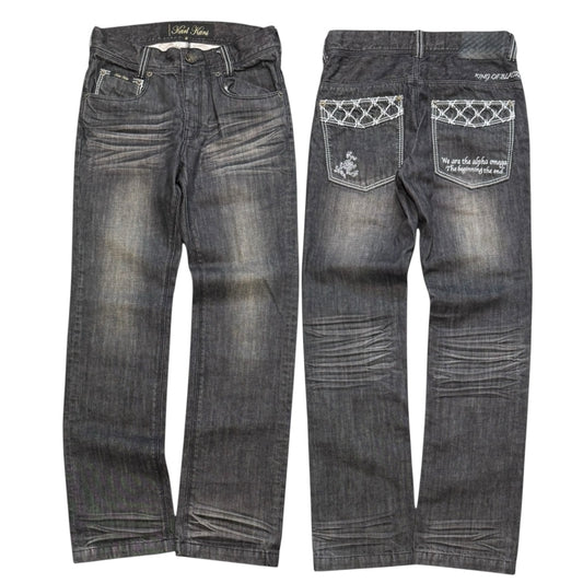 000’s Karl Kani Bootcut Embroidered Jeans (30”)