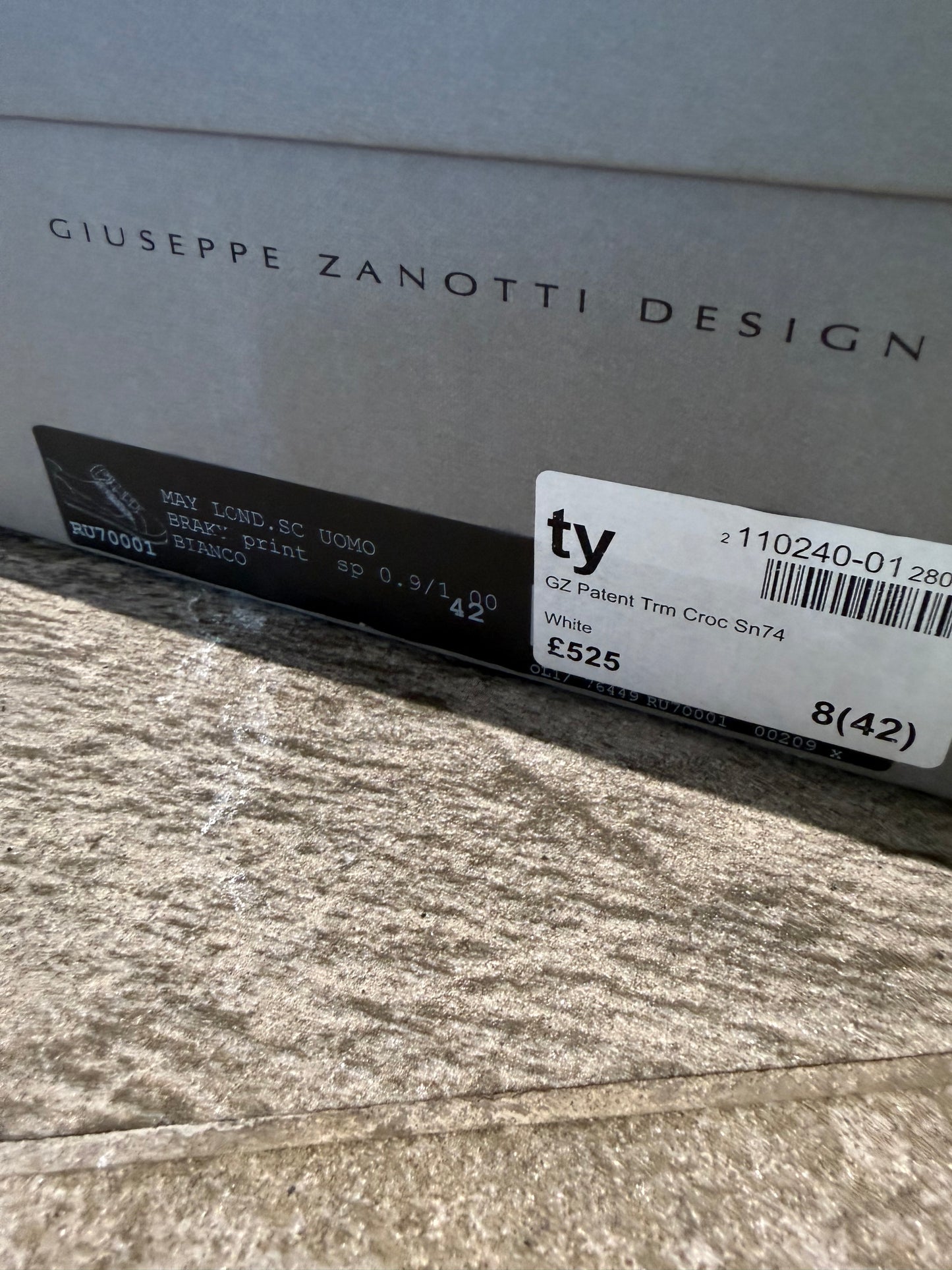 Giuseppe Zanotti Croc Embossed Trainers (EU 42 - UK 8)