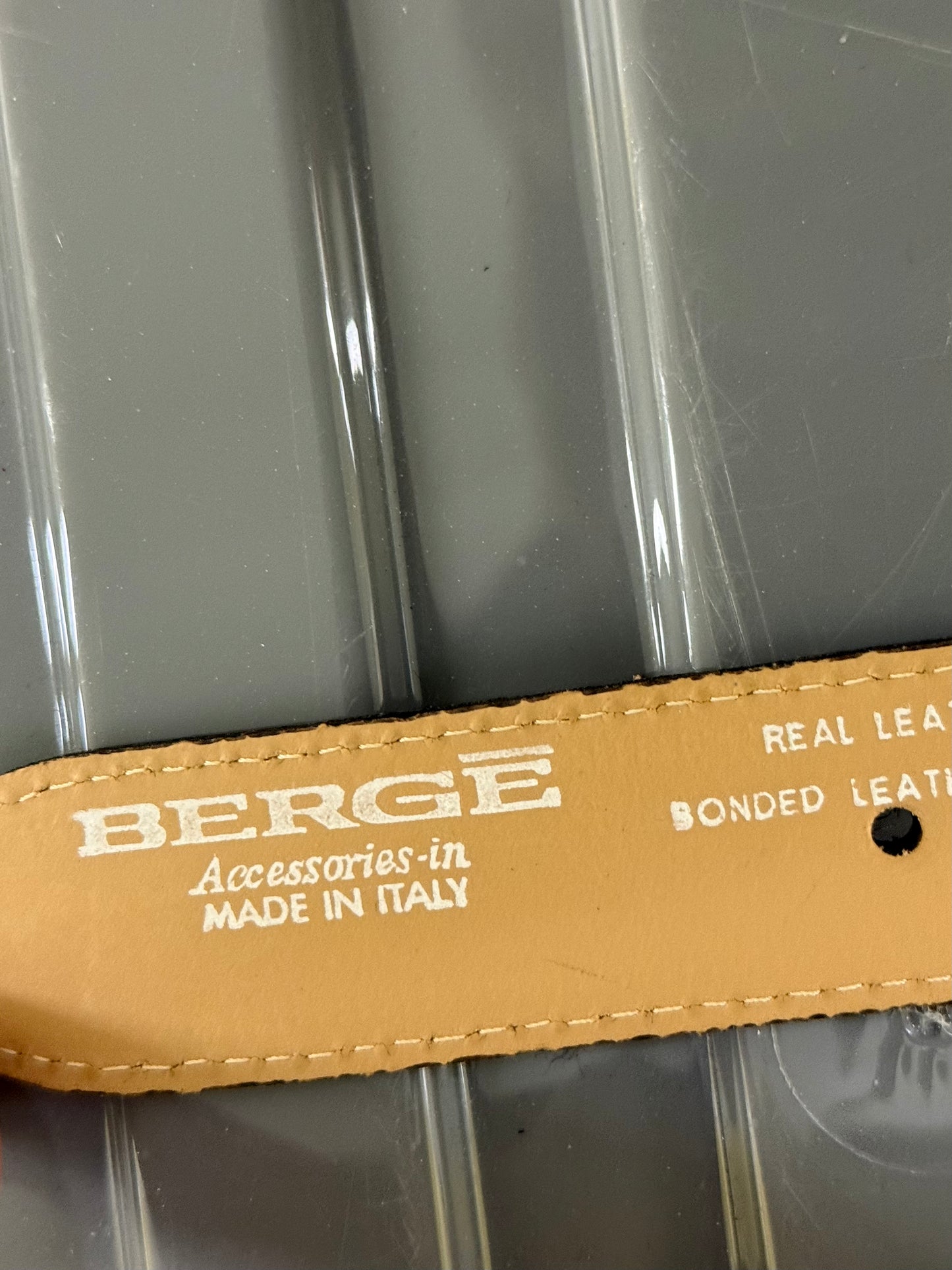 Berge Rhinestone Leather Belt