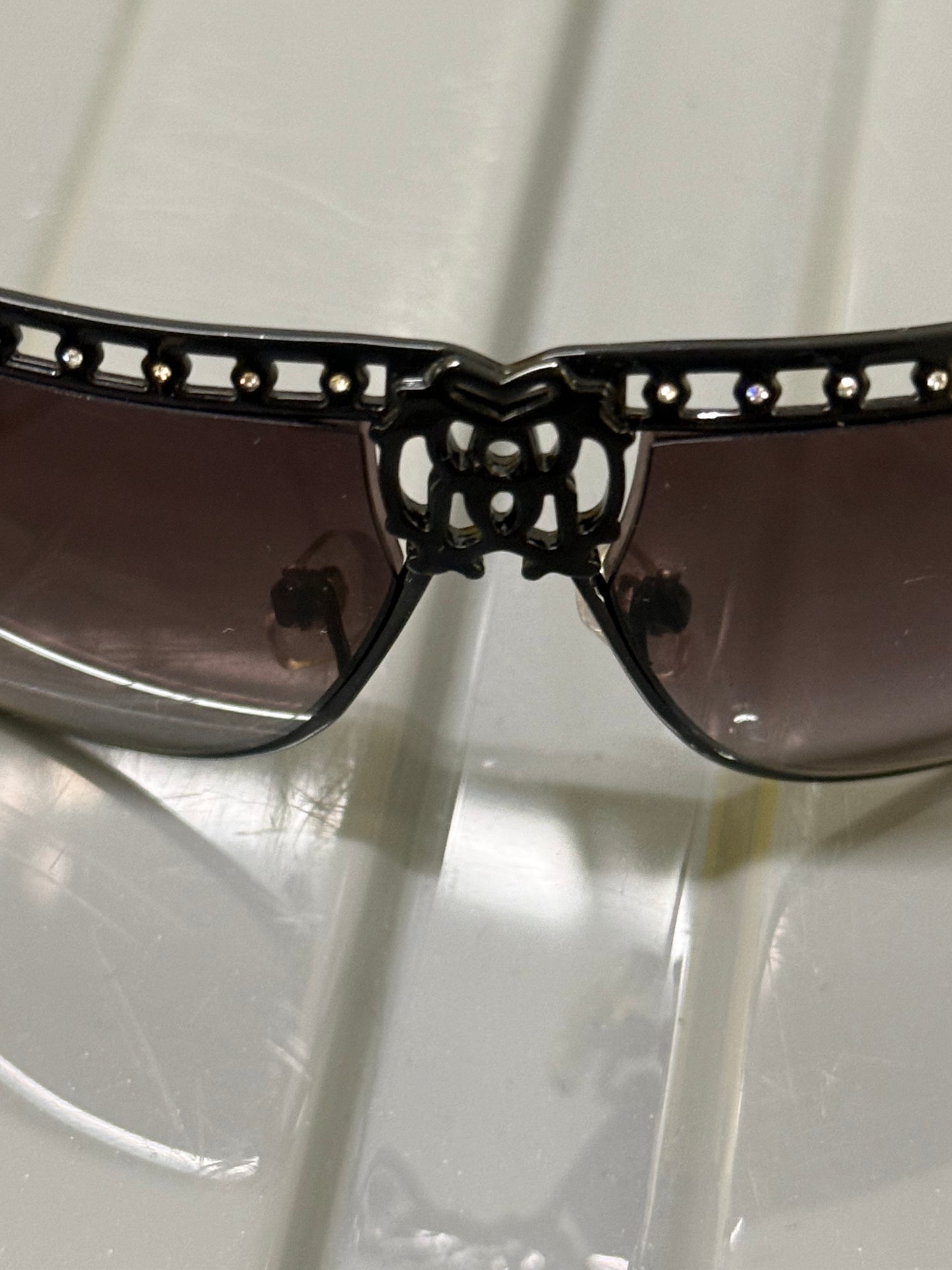 000’s Karl Kani Rhinestone Aviator Sunglasses