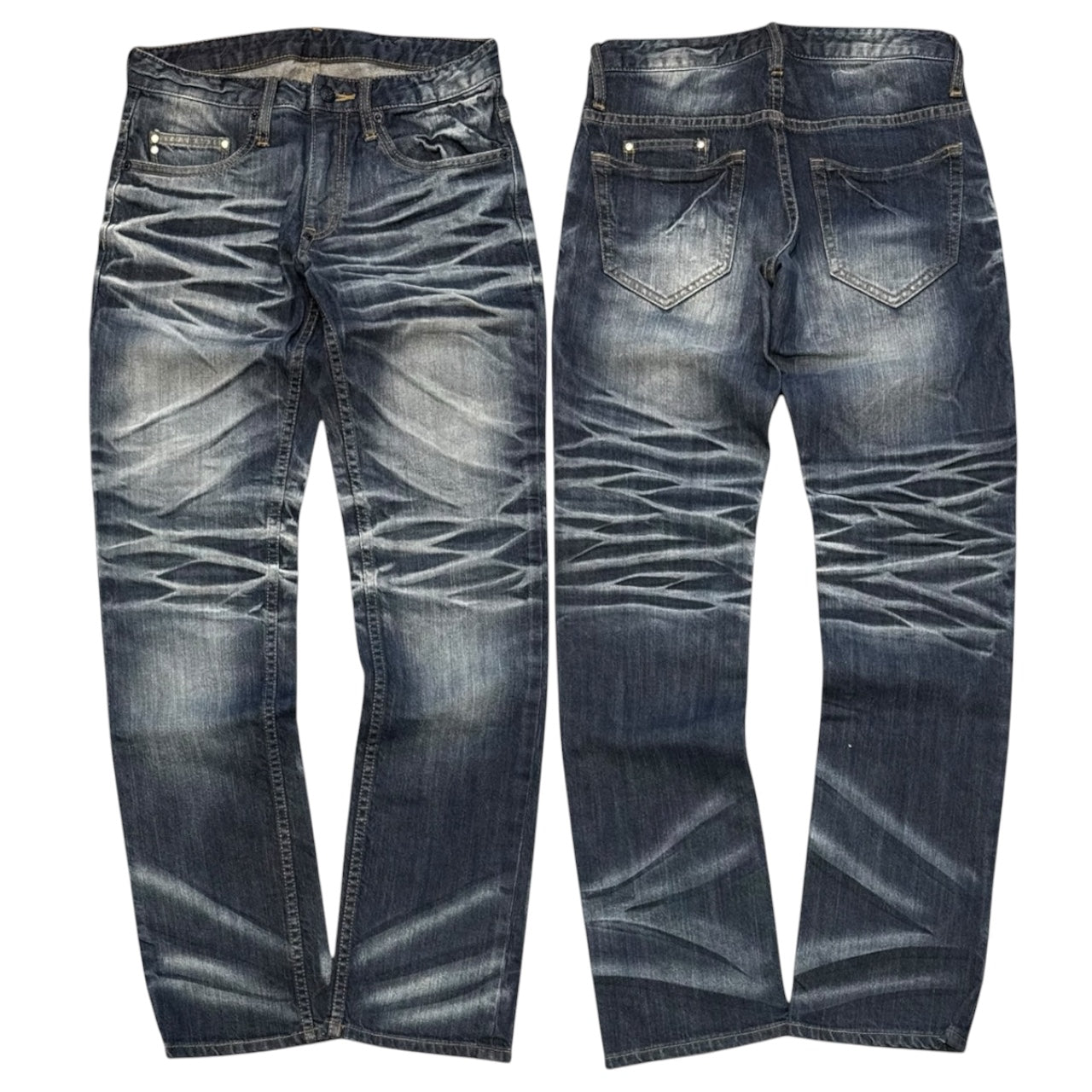 000’s Steer Blue Whiskered Jeans (28”)