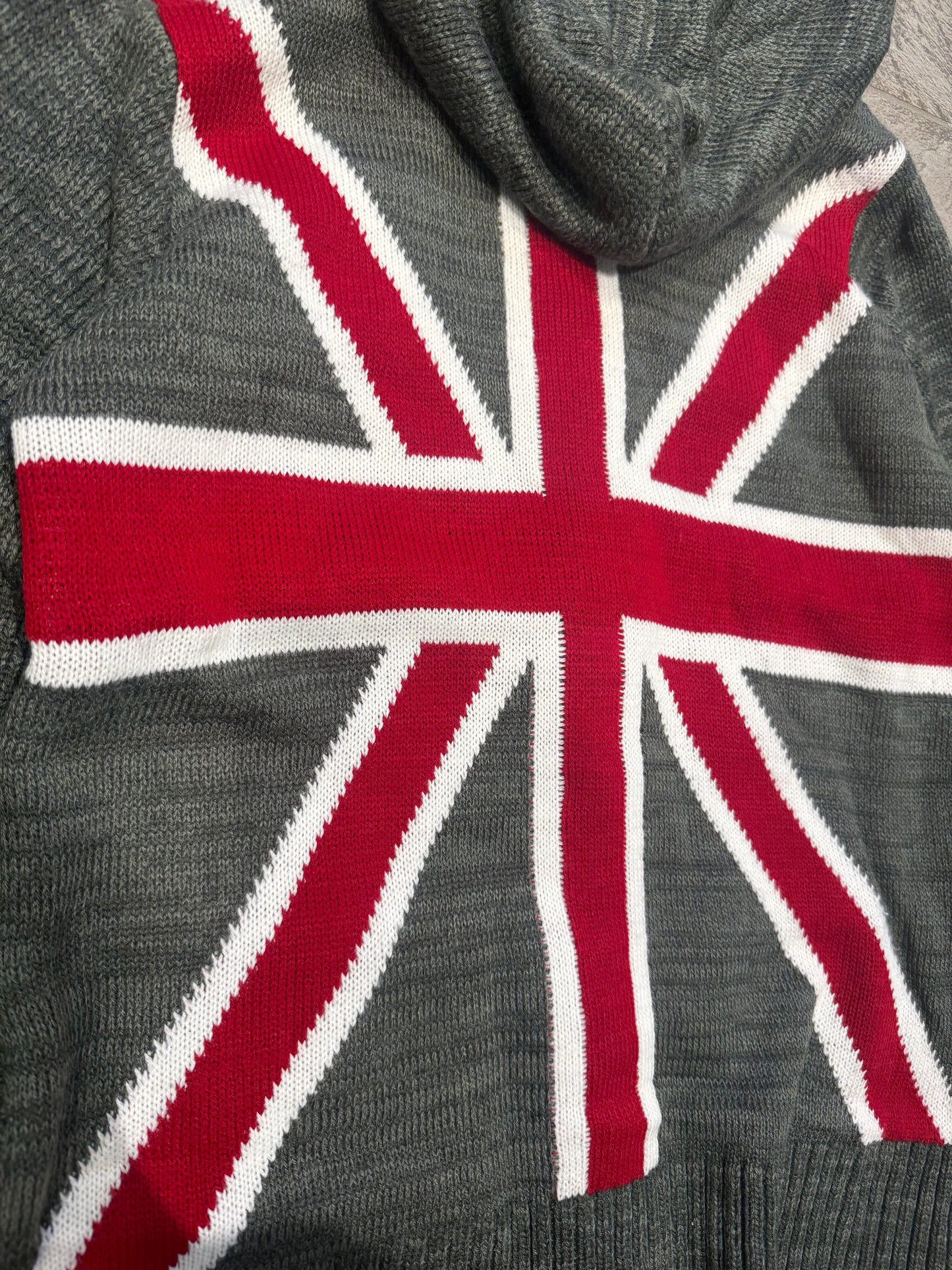 000’s In The Attic Union Jack Knit Hoodie (M)