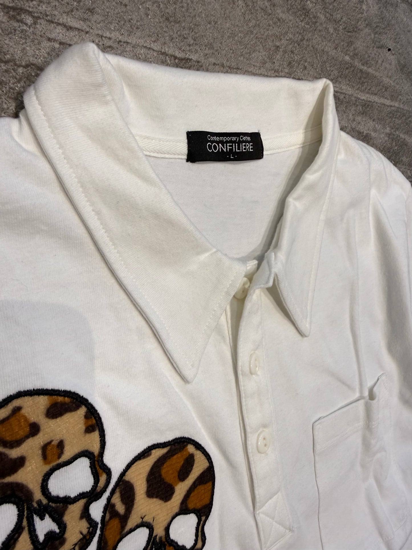 000’s Confiliere Leopard Skull Polo (M)