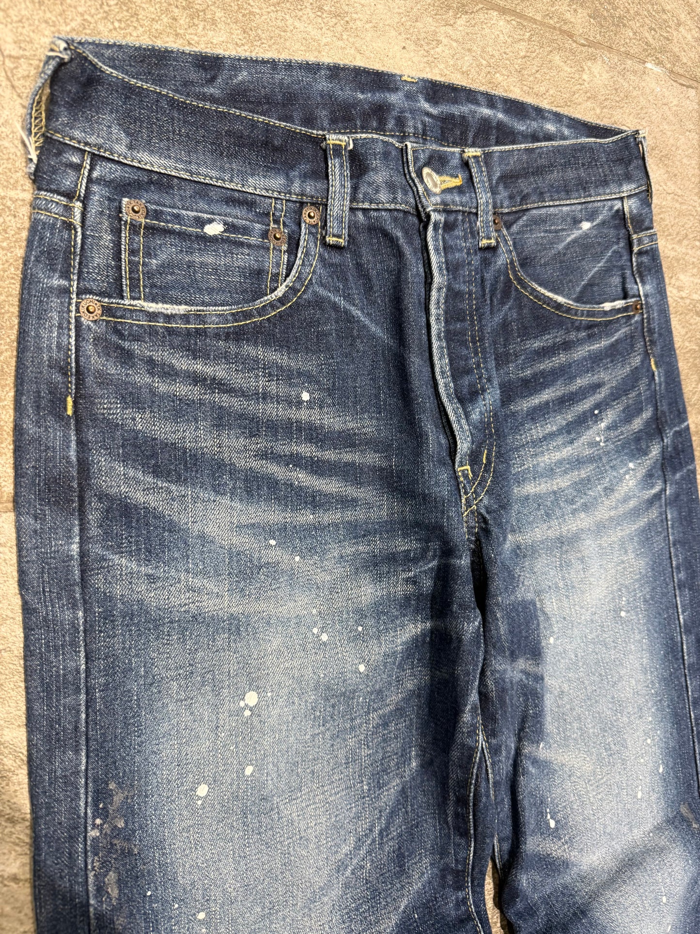 000’s Takeo Kikuchi Paint Splatter Jeans (29”)
