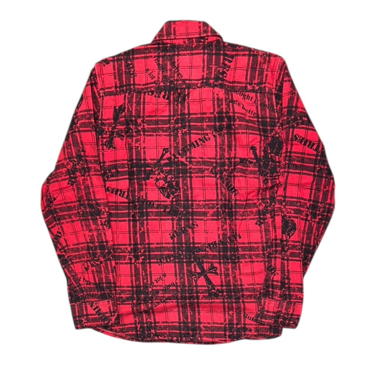 000’s Skull Checkered Flannel (L)