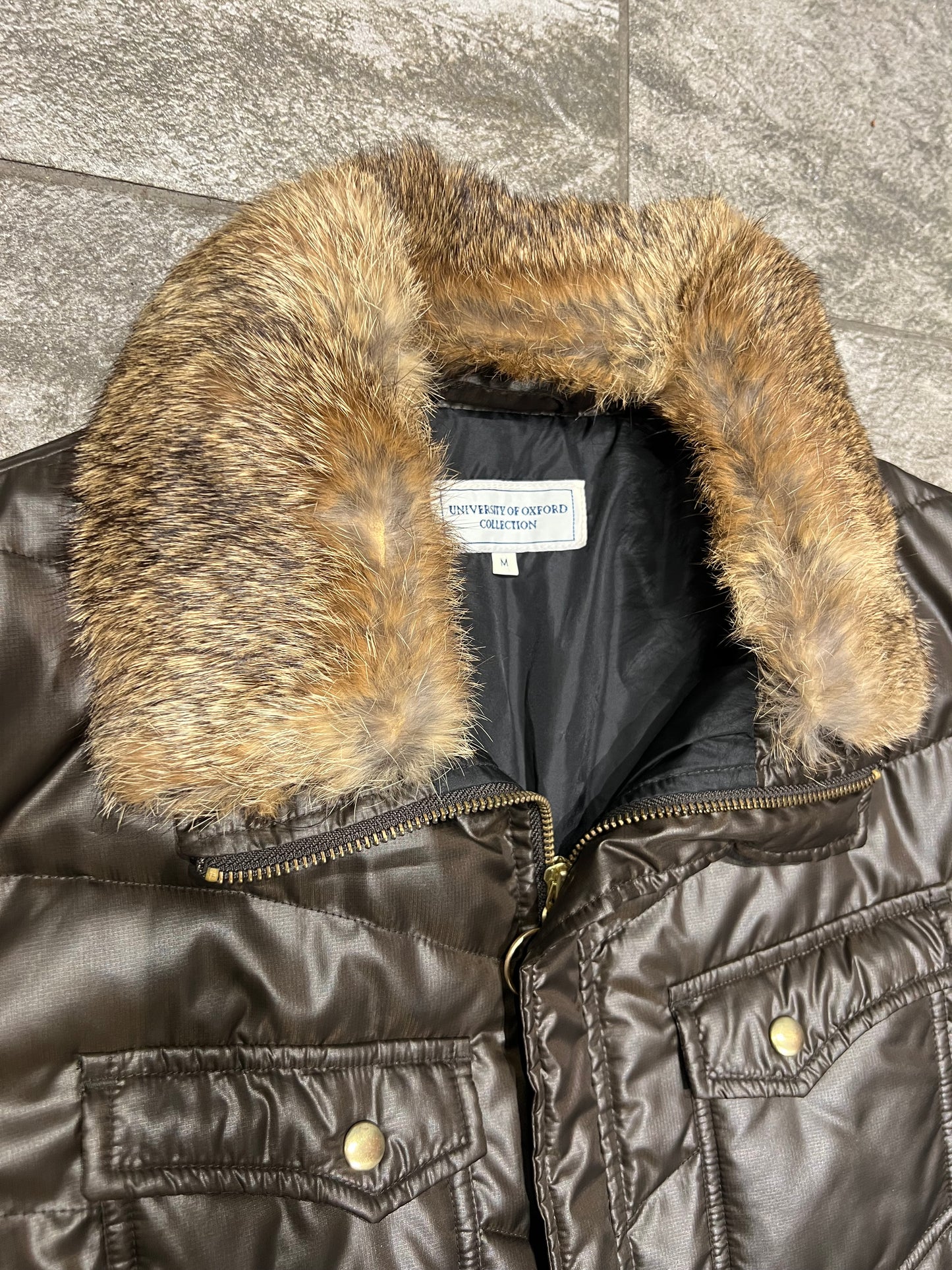 000’s Oxford Fur Collar Puffer (M)