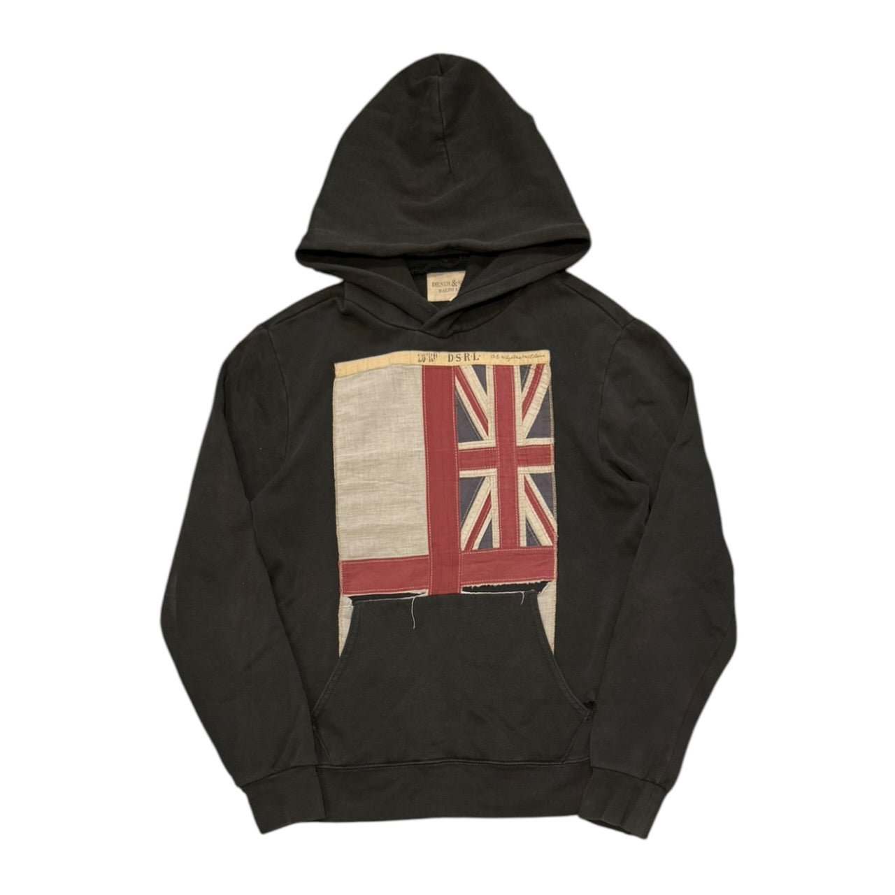 Ralph Lauren Denim & Supply Distressed Union Jack Flag Hoodie (M)