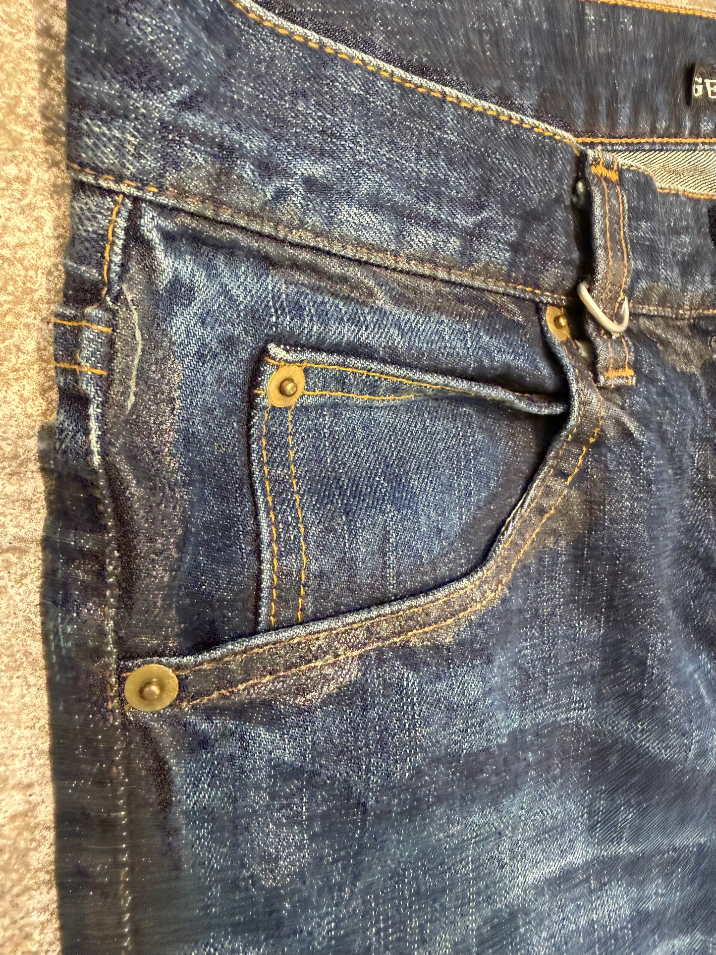 000’s Waxed Gennaro Bootcut Jeans (31”)