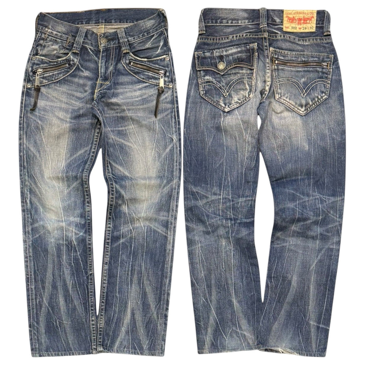 000’s Levi’s 502 Ghost Wash Jeans (28”)