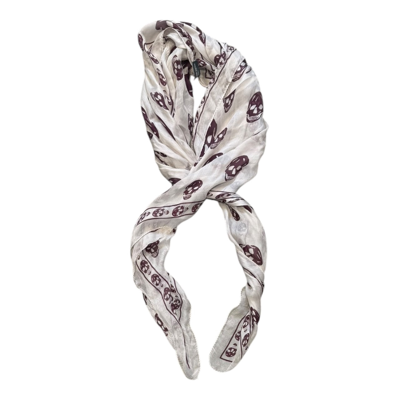 000’s Alexander McQueen Silk Skull Scarf