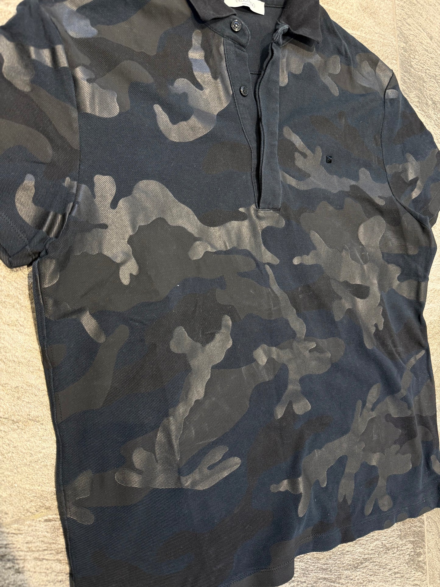 Valentino Garavani Studded Camo Polo (S)