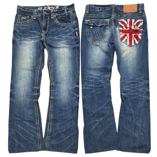 000’s BB London Union Jack Bootcut Jeans (33”)